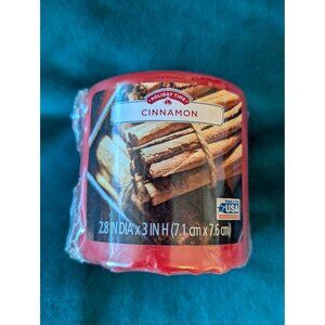 Holiday Time Cinnamon Scented Red Pillar Candle 2.8" Diameter X 3" Height